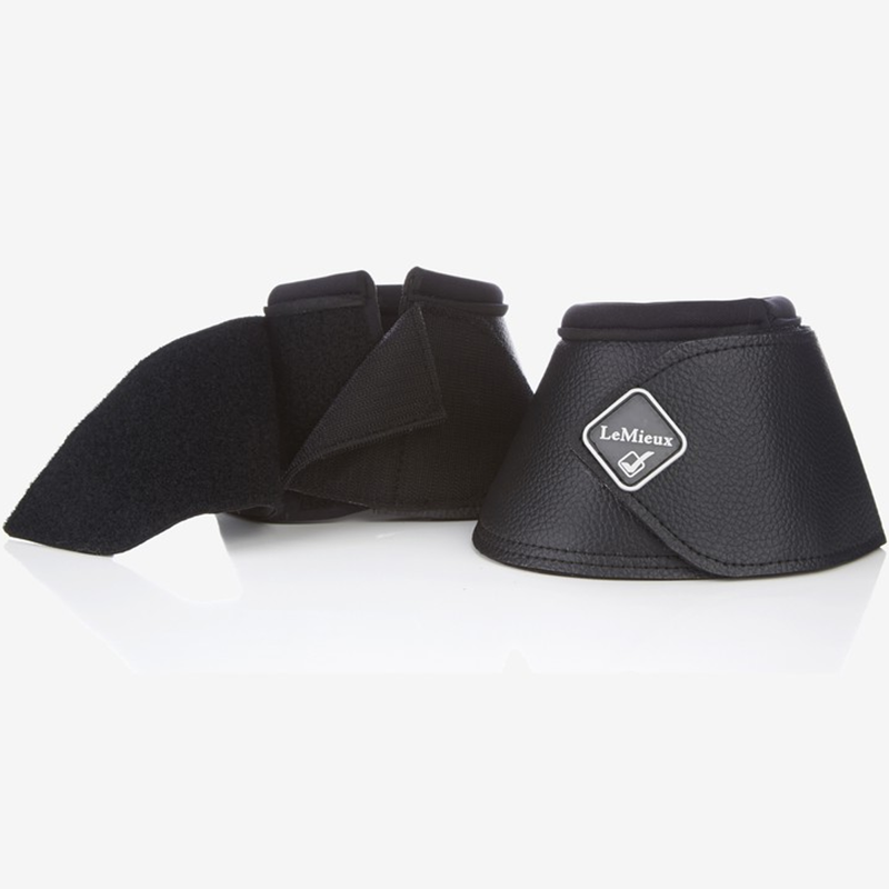 LeMieux WrapRound Leather Over Reach Boots - Black-1